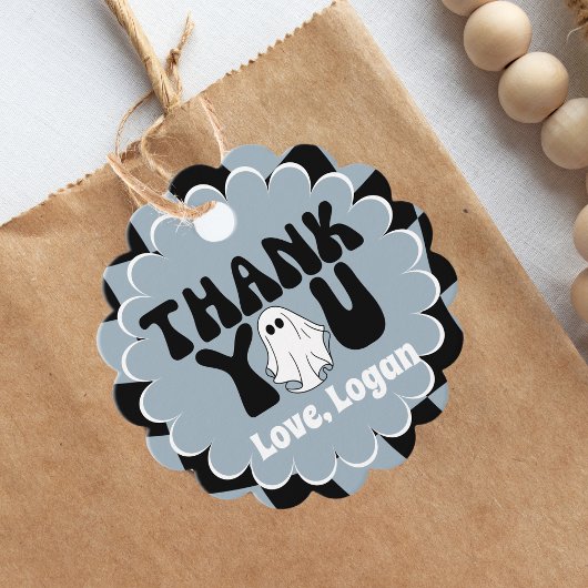 Retro Groovy One Happy Boo Boy Vielen Dank Geschenkanhänger