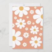 Retro Groovy One im Stil der 70er Jahre Einladung  (Rückseite)