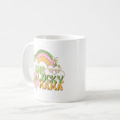 Retro Groovy One Lucky Mama St. Patrick’s Day Kaffeetasse (Vorderseite Links)