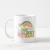 Retro Groovy One Lucky Mama St. Patrick’s Day Kaffeetasse (Links)