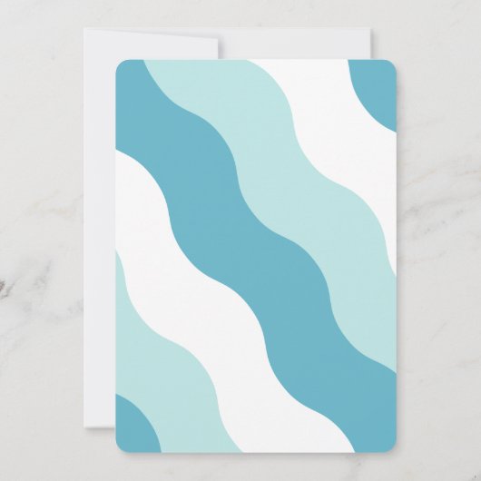 Retro Groovy One Wavy Boy Einladung zum 1. Geburts (Rückseite)