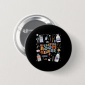 Retro Groovy Operationssaal Nurse oder Nursing Sch Button (Vorne & Hinten)