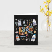 Retro Groovy Operationssaal Nurse oder Nursing Sch Karte (Gelbe Blume)