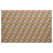 Retro Groovy Orange Brown Gold Floral Stoff (Yard (91,4 cm))