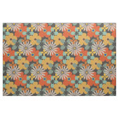 Retro Groovy Orange Brown Gold Floral Stoff (Fat Quarter (45,7 x 55,9 cm))