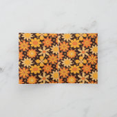 Retro Groovy Orange gelbes Brautparty Einladung (Innenseite)