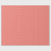 Retro Groovy Orange Pink Wavy Stripe Geschenkpapier (Flach)