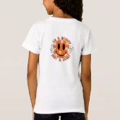 Retro Groovy Orange sei ein Buddy, kein Bulle T-Shirt (Rückseite)