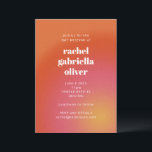 Retro Groovy Orange Simple Bold Bat Mitzvah Einladung<br><div class="desc">Retro Groovy Orange Simple Bold Bat Mitzvah Einladung</div>