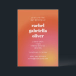 Retro Groovy Orange Simple Bold Bat Mitzvah Einladung<br><div class="desc">Retro Groovy Orange Simple Bold Bat Mitzvah Einladung</div>