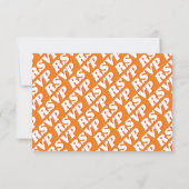 Retro Groovy orange Sonnenstrahlen 70er inspiriert RSVP Karte (Rückseite)