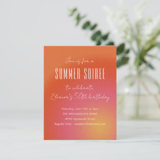 Retro Groovy Orange Summer Soiree Geburtstagsparty Einladung
