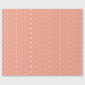 Retro Groovy Orange Wavy Stripe Geschenkpapier (Flach)