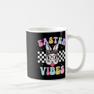 Retro Groovy Oster-Vibes Hase Kariert Für Frauen Kaffeetasse