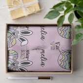 Retro Groovy Ostern Personalisiertes Seidenpapier (Geschenk)