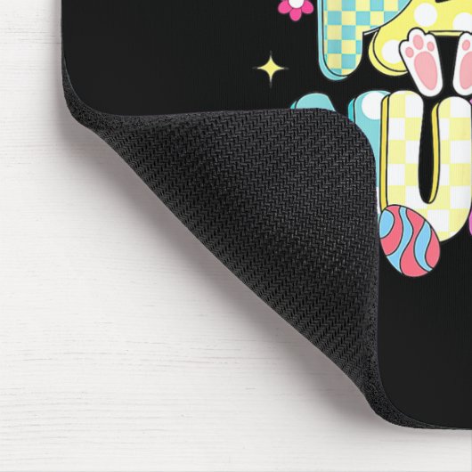 Retro Groovy Pacu Nurse Bunny Ear Funny Easter Gif Mousepad (Ecke)