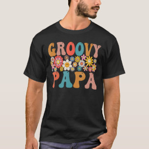 Retro Groovy Papa 1. Geburtstag Party Familie Matc T-Shirt