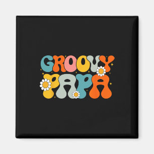 Retro Groovy Papa Geburtstag passende Familienpart Magnet