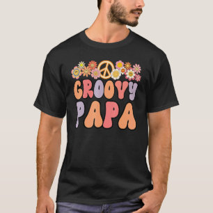 Retro Groovy Papa und Vintage Familie 1. Geburtsta T-Shirt