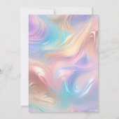 Retro Groovy Pastel abstrakte Wellen Hochzeit Einladung (Rückseite)