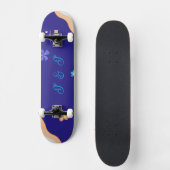 Retro Groovy Pastel Floral Aesthetic  Skateboard (Vorderseite)