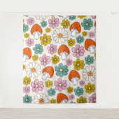 Retro Groovy Patterns 70er-60er-80er Wandteppich (Vorderseite)