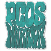 Retro Groovy PCOS WARRIOR Aquamarines Band-Bewusst Aufkleber (Vorderseite)