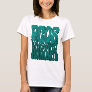Retro Groovy PCOS WARRIOR Aquamarines Band-Bewusst T-Shirt