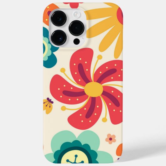 Retro Groovy Phone Case Floral Hippie Cover geeign (Rückseite)