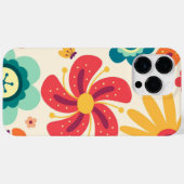 Retro Groovy Phone Case Floral Hippie Cover geeign (Rückseite (Horizontal))