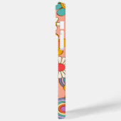 Retro Groovy Phone Case Floral Hippie Cover geeign (Rückseite / Links)