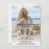 Retro Groovy Photo 60th Birthday Party  Einladung (Vorderseite)