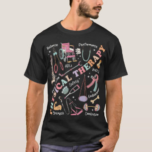Retro Groovy Physiotherapie PT Übungs DPT PTA T-Shirt