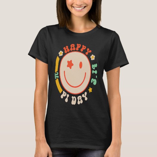 Retro Groovy Pi Day 3 14 Pi Symbol Science Math Te T-Shirt (Vorderseite)