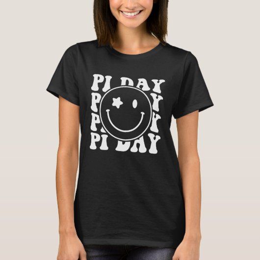Retro Groovy Pi Day 3 14 Pi Symbol Science Math Te T-Shirt (Vorderseite)