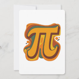 Retro Groovy Pi-Symbol – Vintage 70er Mathe-Design Feiertagskarte