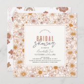 Retro Groovy Pink Brautparty Einladung (Vorne/Hinten)