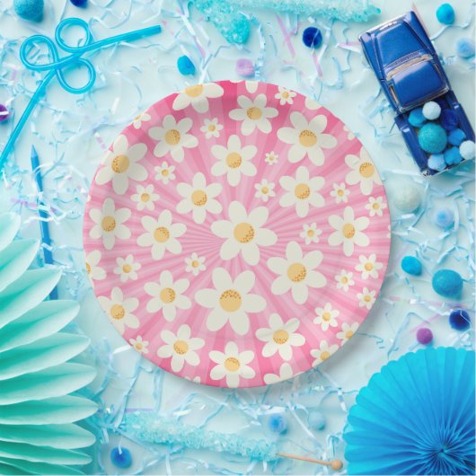 Retro Groovy Pink Daisy Birthday Paper Teller - Bo (Party)