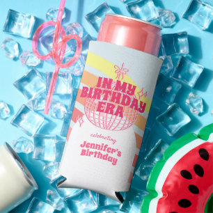 Retro Groovy Pink Disco-Kugel In My Birthday Era  Selters Dosenkühler