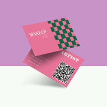 Retro Groovy Pink & Green Abstrakt Makeup Artist