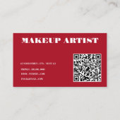Retro Groovy Pink & Red Abstrakt Makeup Artist Visitenkarte (Rückseite)