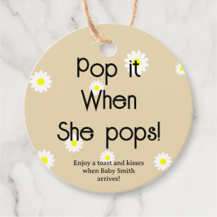 Retro Groovy - Pop es, wenn sie Pop Geschenkanhänger