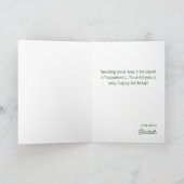 Retro Groovy Psychedelic Hippie Blume Geburtstag Karte (Innenseite)