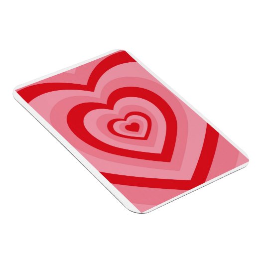 Retro Groovy Psychedelisches Herz Magnet (Rechte Seite)