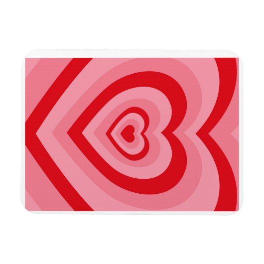 Retro Groovy Psychedelisches Herz Magnet (Horizontal)