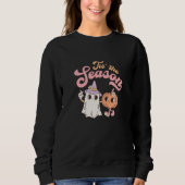 Retro Groovy Pumpkin Halloween Sweatshirt (Vorderseite)
