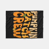 Retro Groovy Pumpkin Patch Crew Erntedank Fall Fleecedecke (Vorderseite (Horizontal))