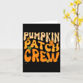 Retro Groovy Pumpkin Patch Crew Erntedank Fall Karte (Gelbe Blume)