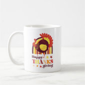 Retro Groovy Rainbow Turkey Fall Erntedank Kaffeetasse (Links)