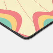 Retro Groovy Rainbow Waves Schreibtischunterlage (Ecke)